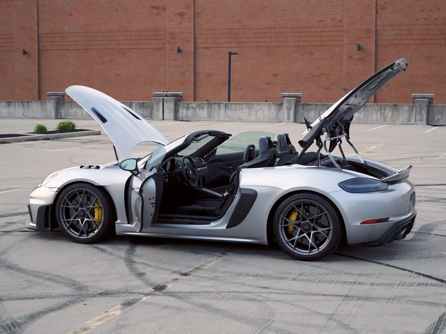 Silver 2024 Porsche 718 Spyder RS Weissach