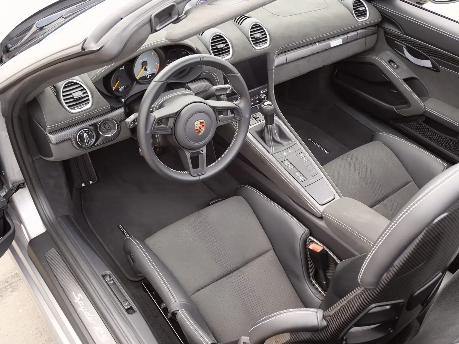 Silver 2024 Porsche 718 Spyder RS Weissach